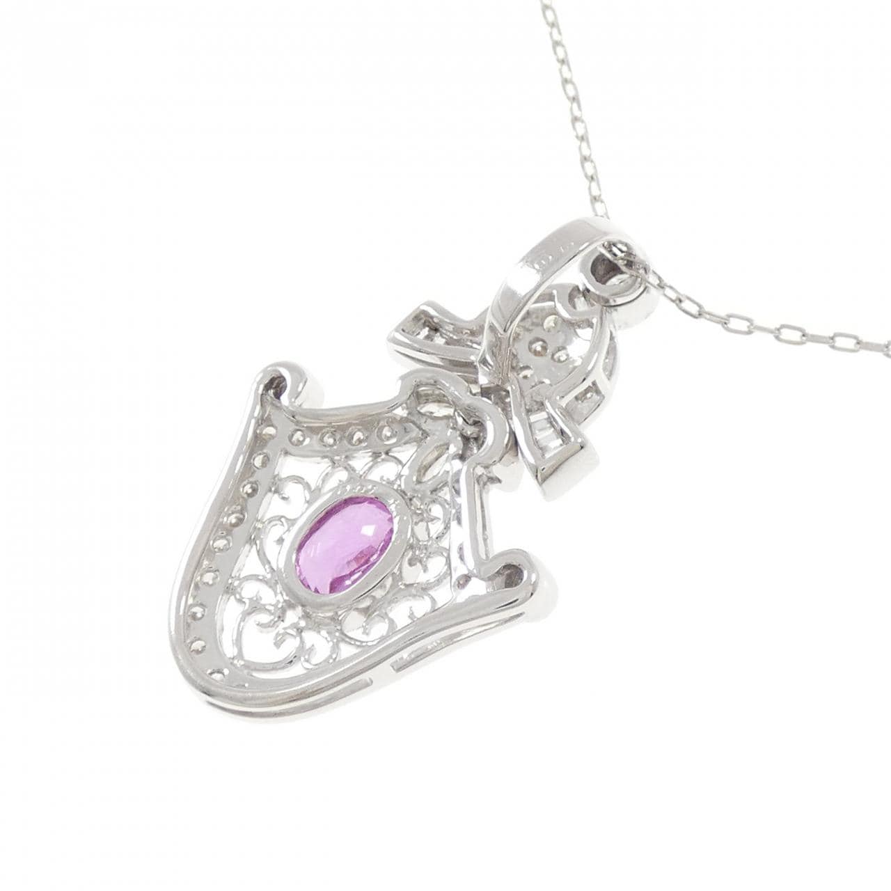 K18WG サファイヤ ネックレス 1.06CT
