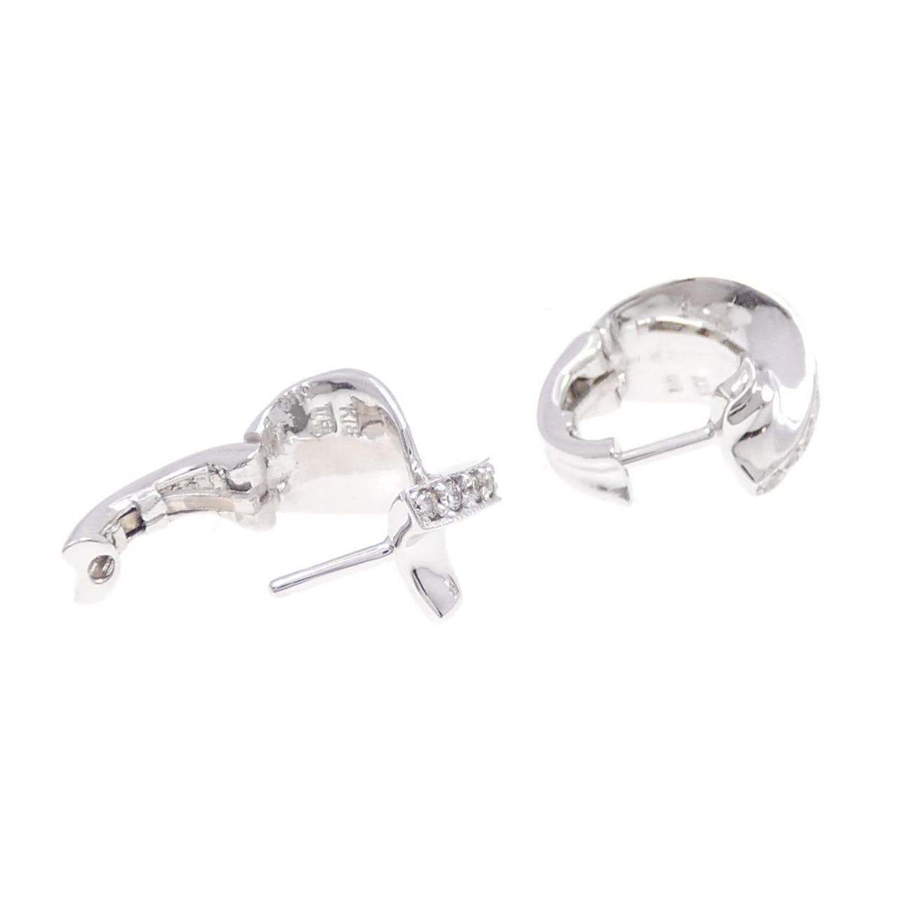 K18WG ダイヤモンド ピアス 0.18CT
