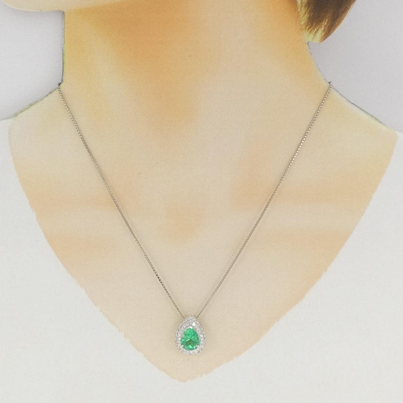 PT900/PT850 エメラルド ネックレス 2.30CT