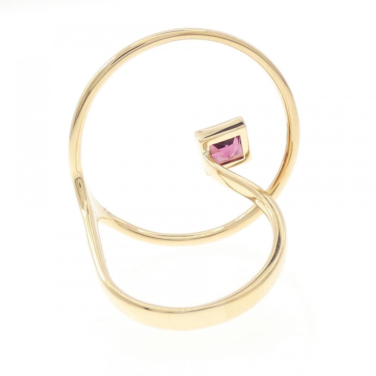 K18YG トルマリン リング 0.47CT