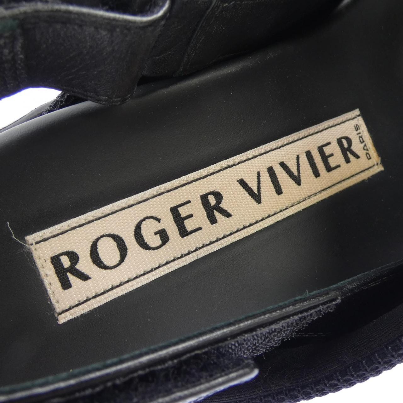 ロジェヴィヴィエ ROGER VIVIER ヴィヴ ラン ライト ストラス バックル サンダル