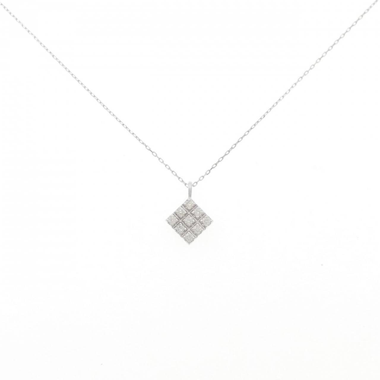 K18WG ダイヤモンド ネックレス 0.10CT