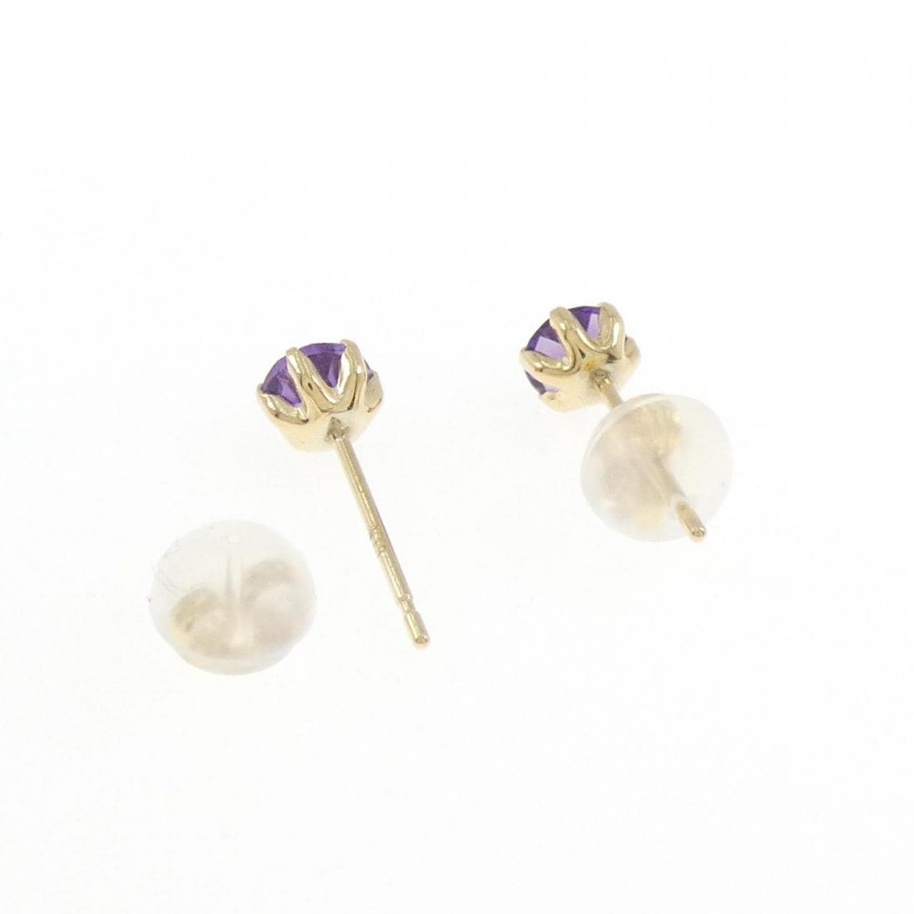 K18YG amethyst earrings