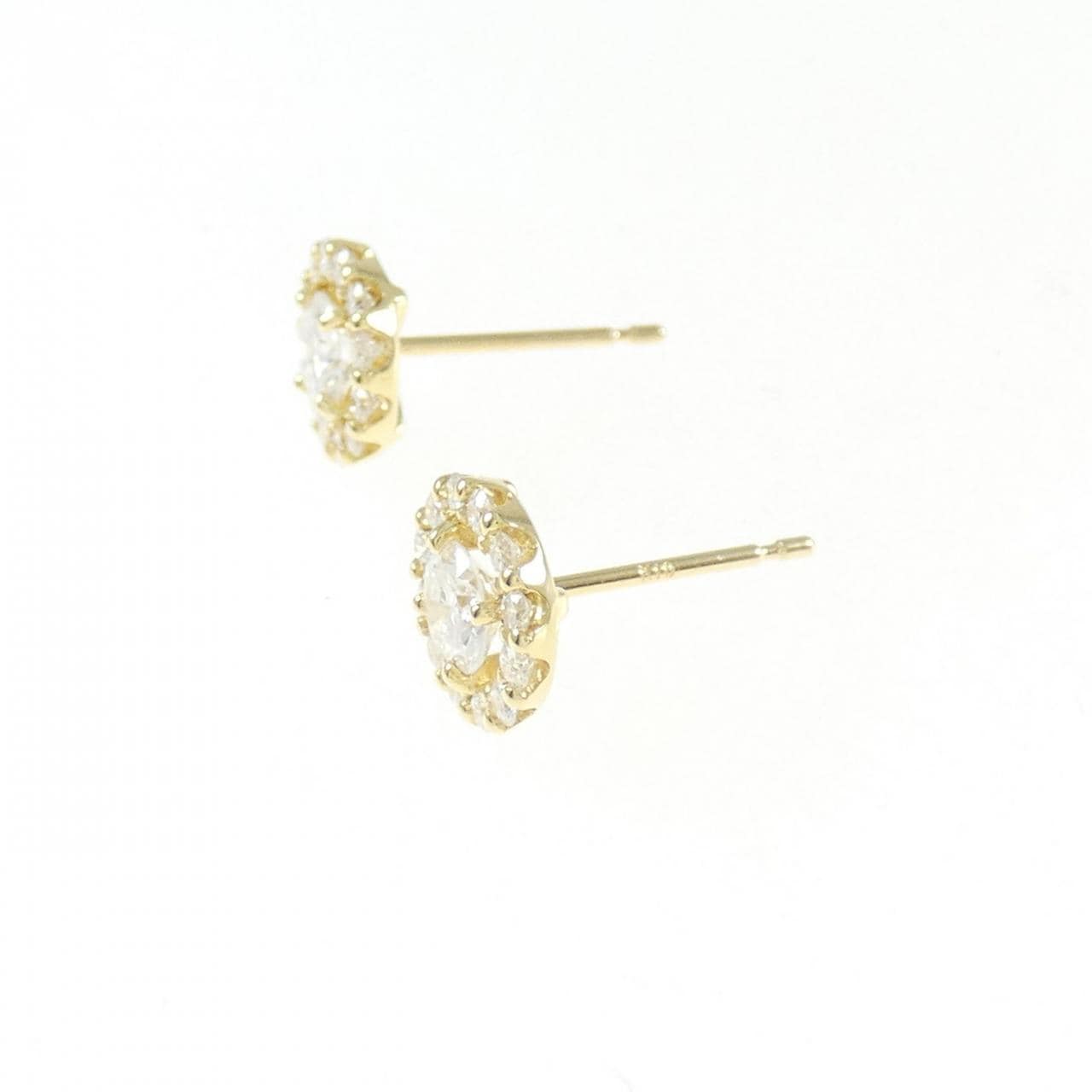[新品] K18YG鑽石耳環 0.204CT 0.201CT E VS2 品質好