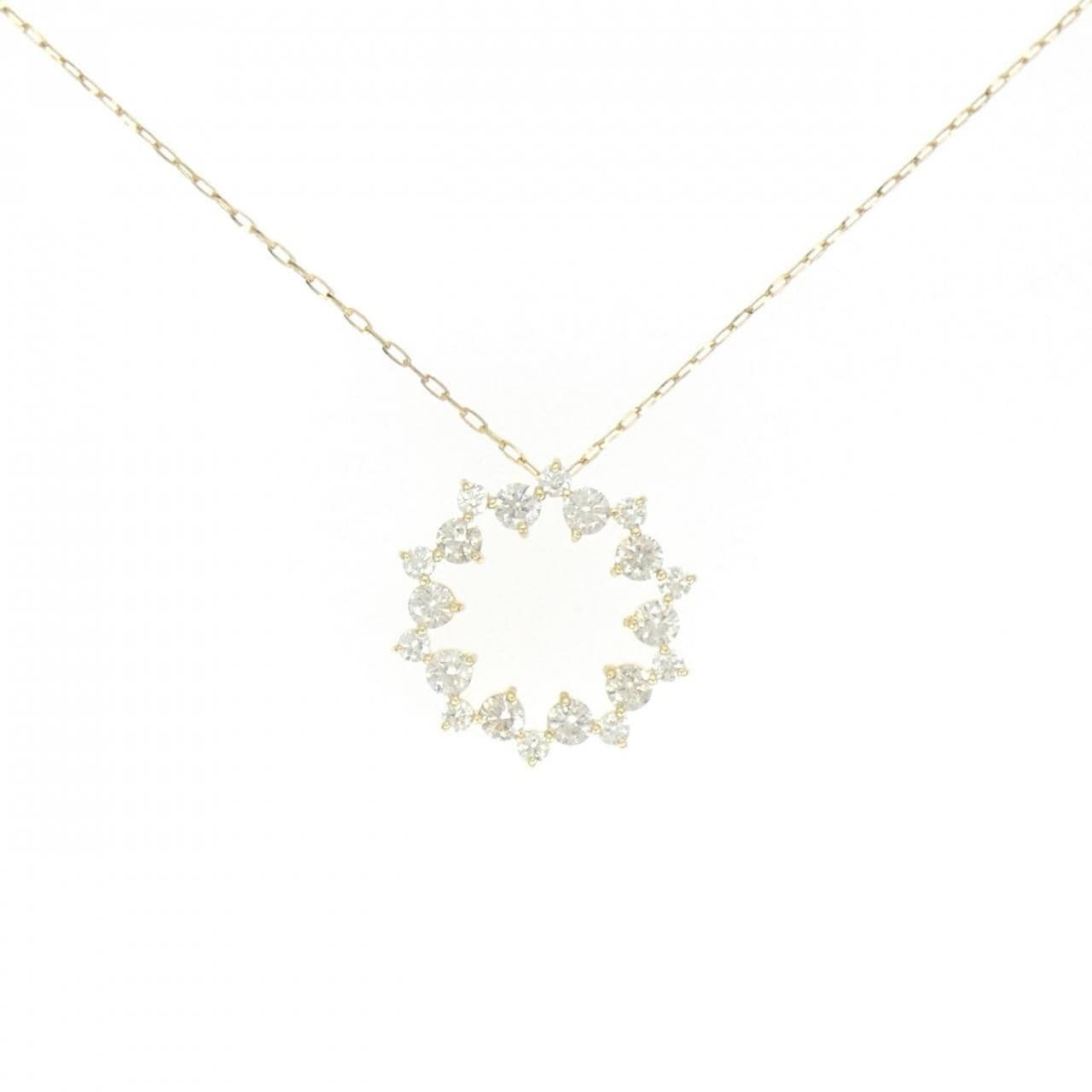 K18YG ダイヤモンド ネックレス 0.75CT
