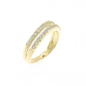 K18YG ダイヤモンド ピンキーリング 0.24CT