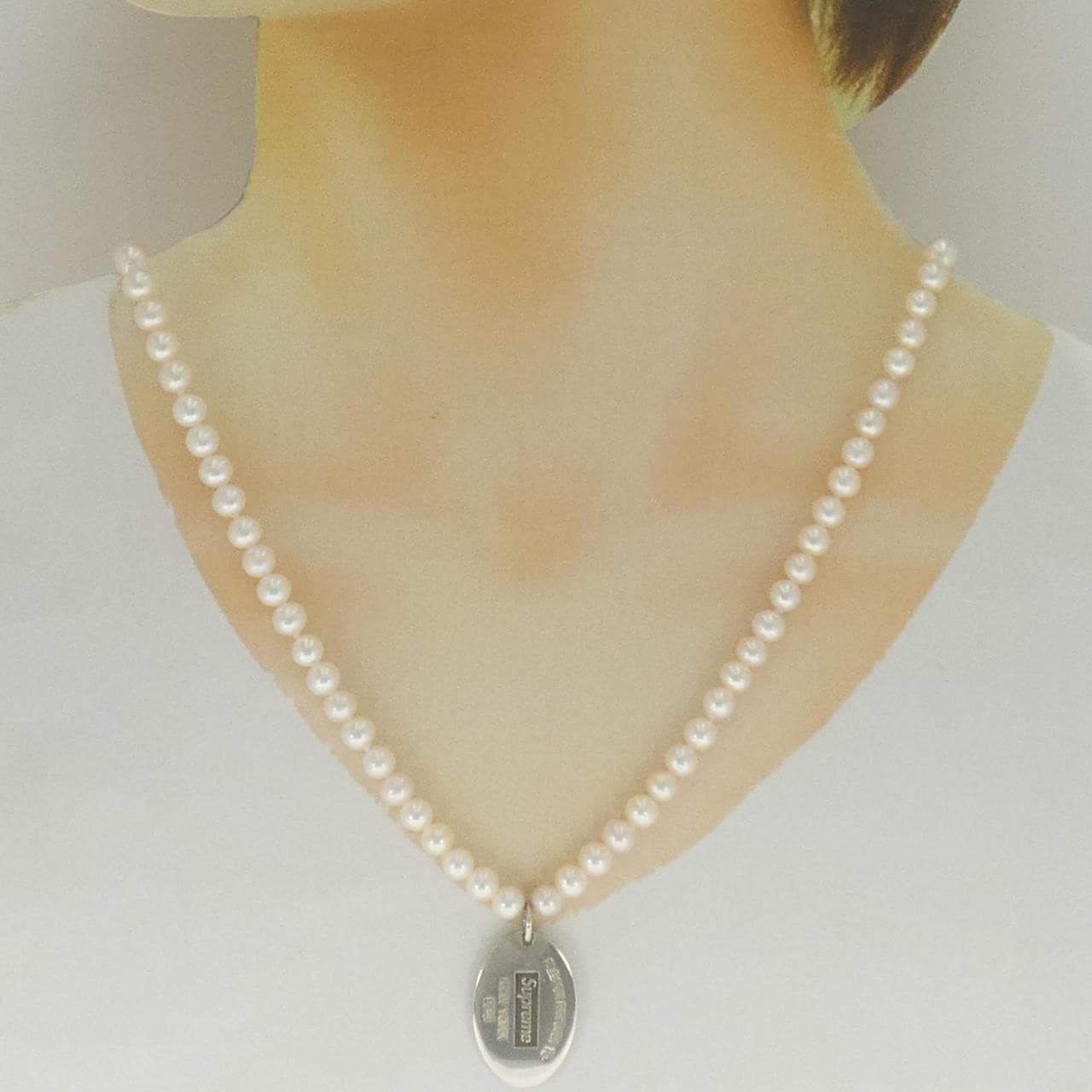 ティファニー オーバルタグ ネックレス 5.5-6mm