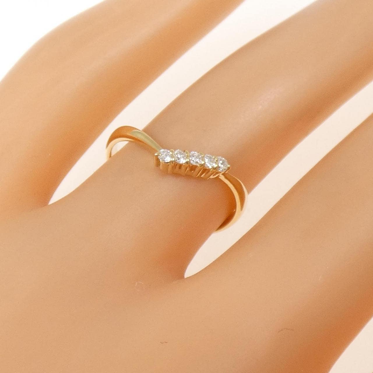 K18YG ダイヤモンド リング 0.10CT