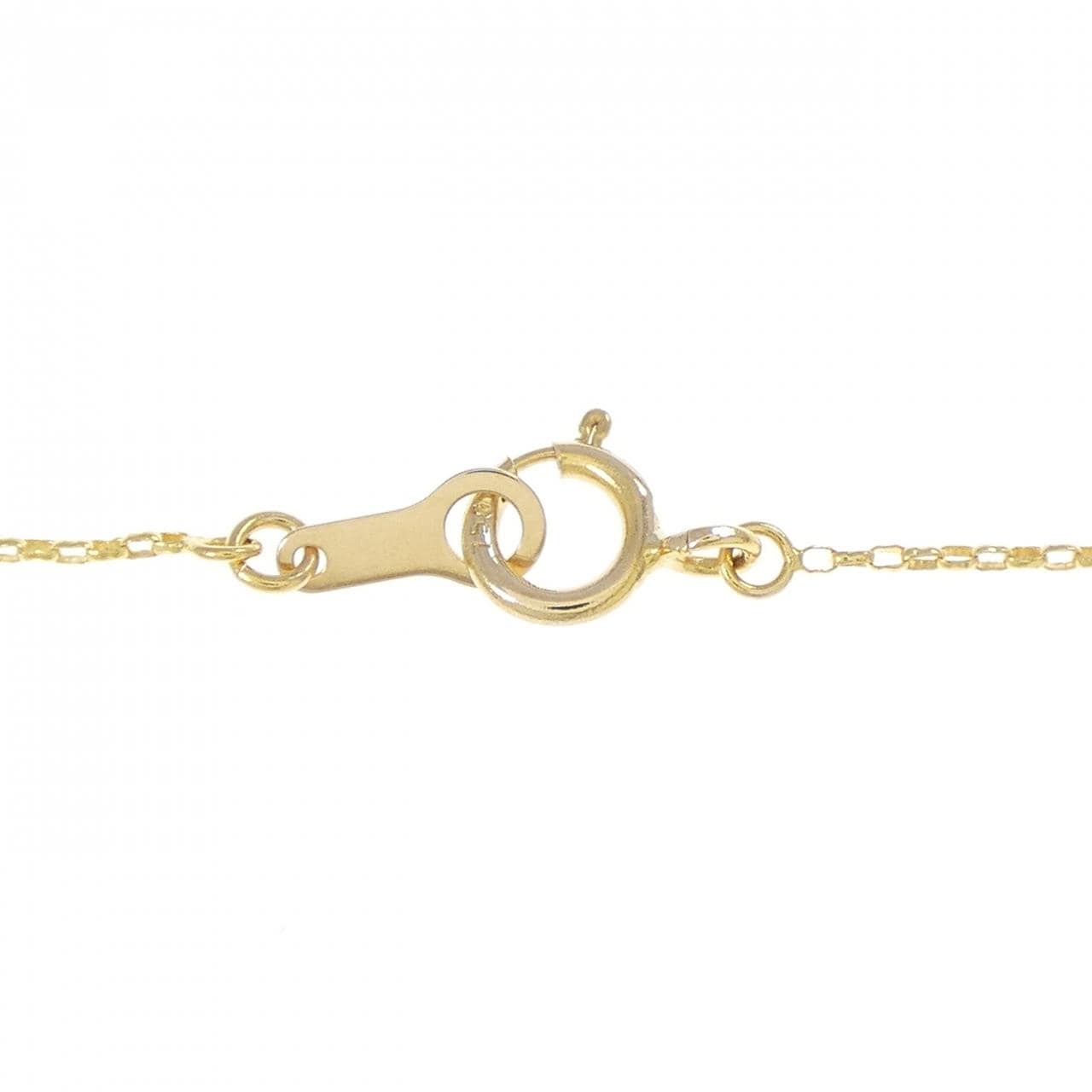 K18YG イニシャルN ダイヤモンド ネックレス