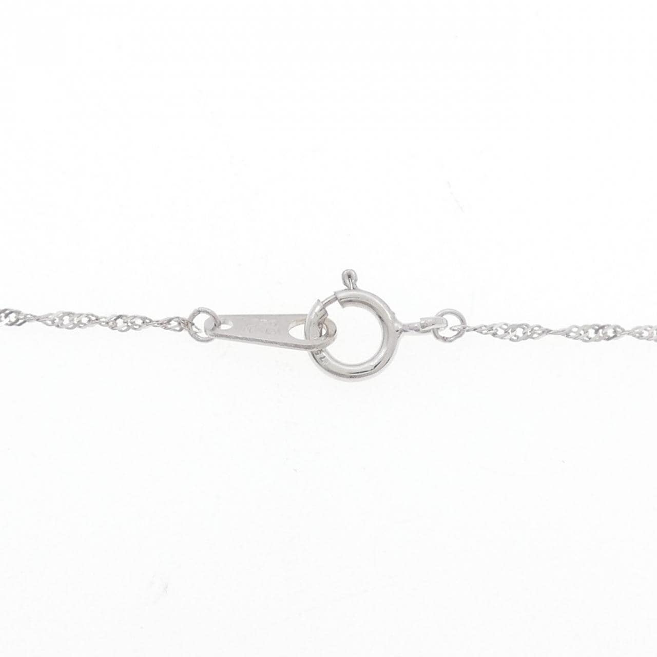 K18WG クロス×ハート ダイヤモンド ネックレス 0.03CT