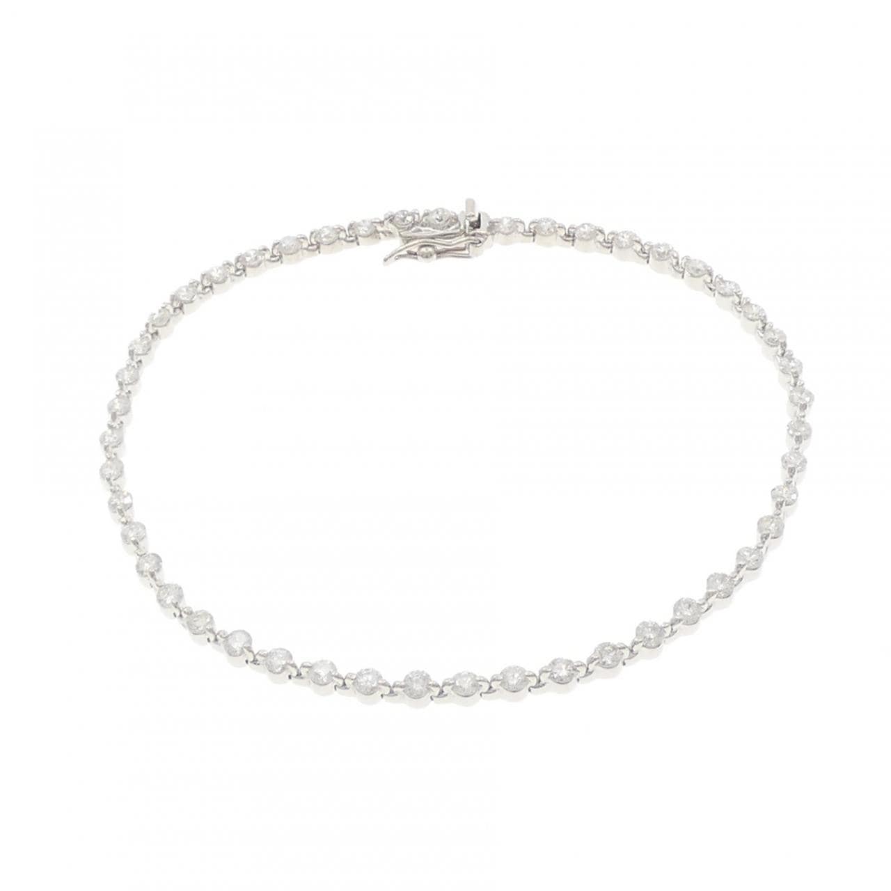 K18WG ダイヤモンド ブレスレット 2.00CT
