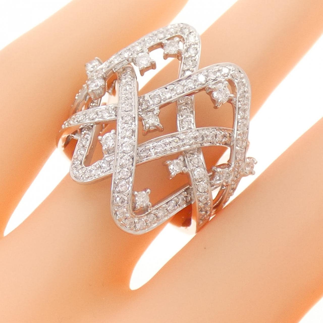 K18WG ダイヤモンド リング 1.10CT