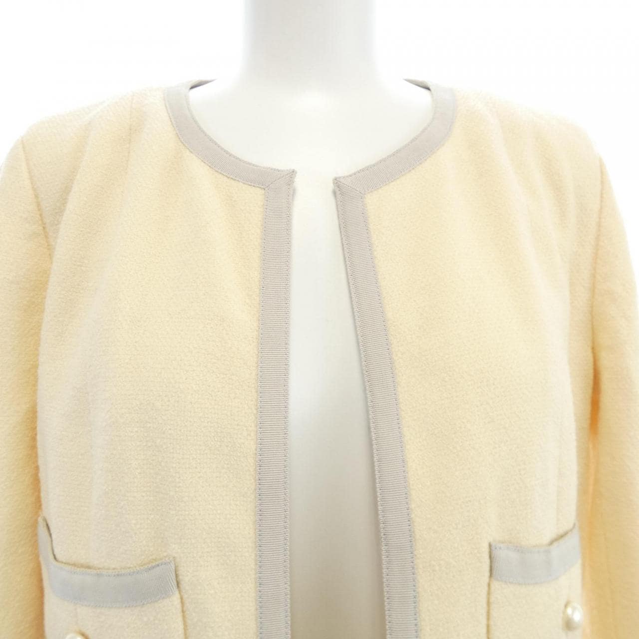 [vintage] CHANEL collarless jacket