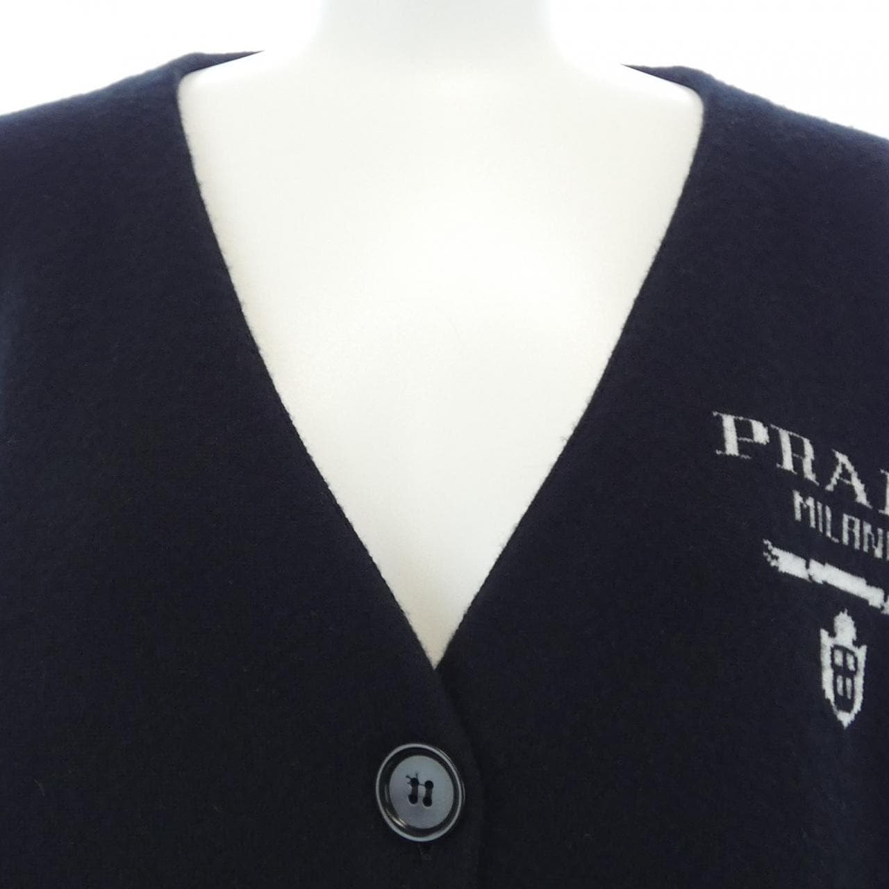 プラダ PRADA インターシャ レタリングロゴ P25I86 S212 10F4 カーディガン