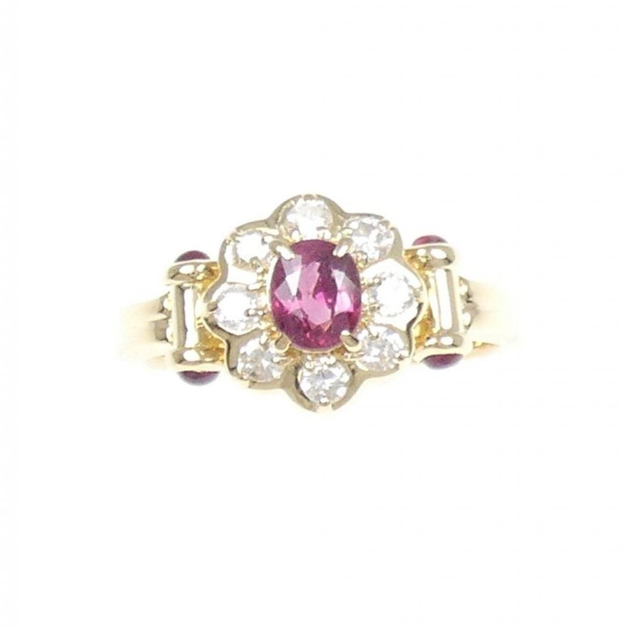 K18YG ルビー リング 0.72CT