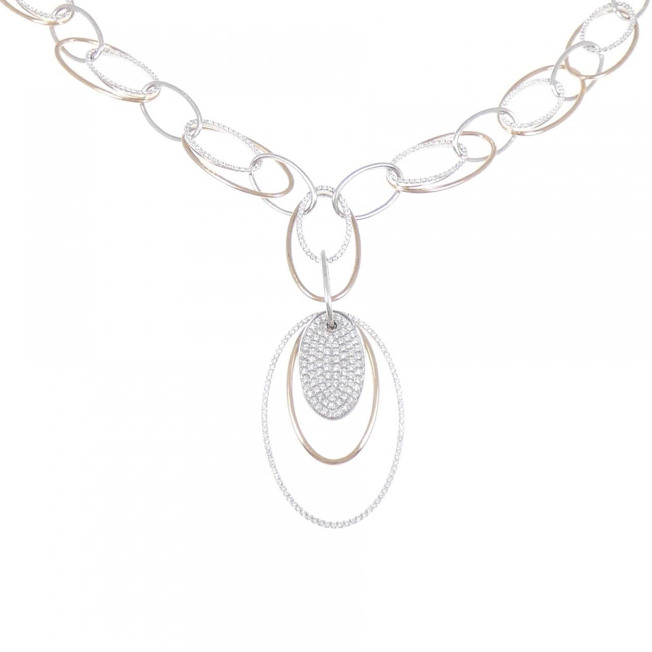 750WG/750PG ダイヤモンド ネックレス 3.00CT