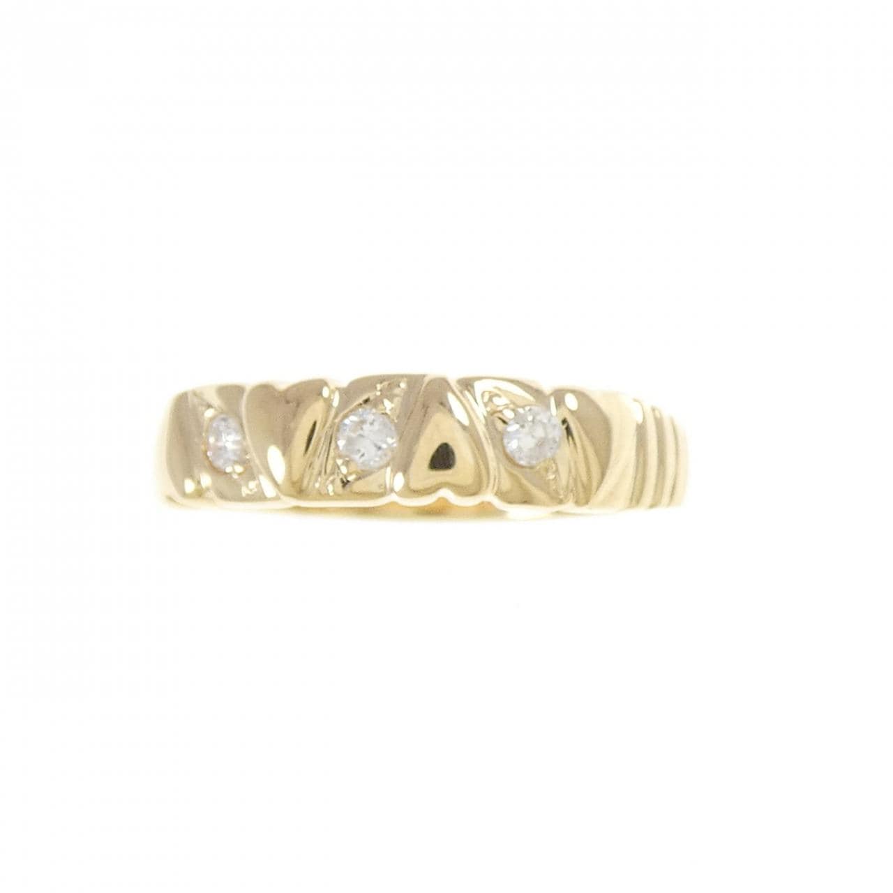 K18YG ハート ダイヤモンド リング 0.08CT