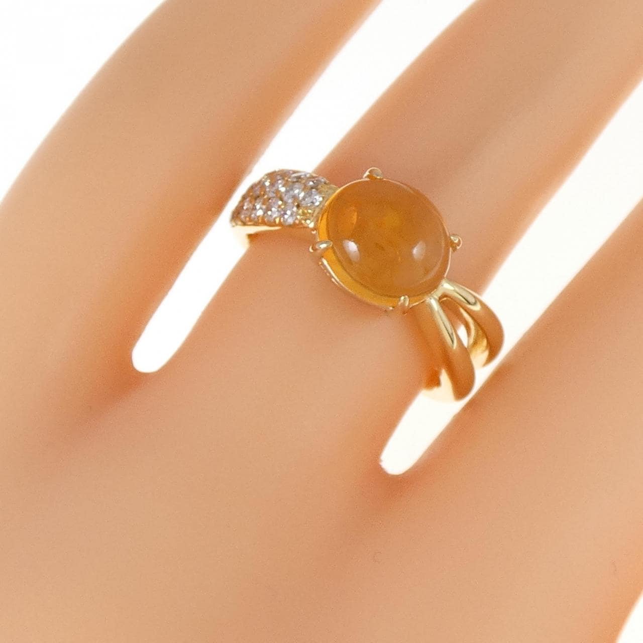 K18YG オパール リング 1.560CT
