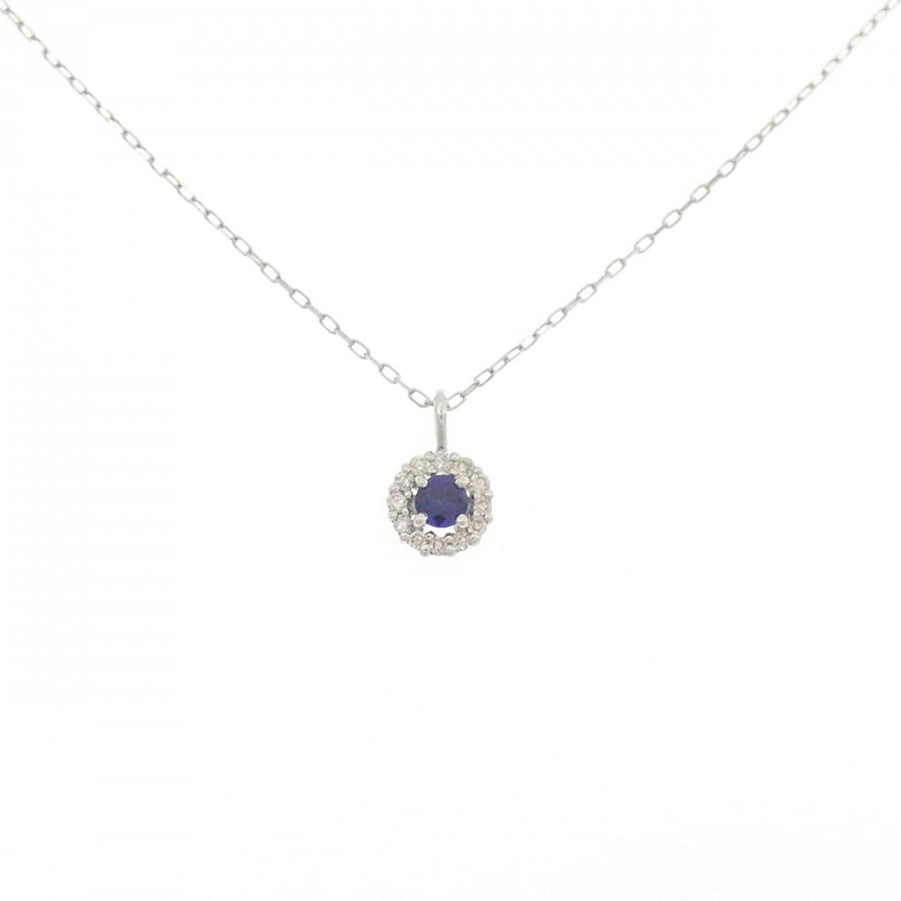【新品】PT900 サファイヤ ネックレス 0.05CT