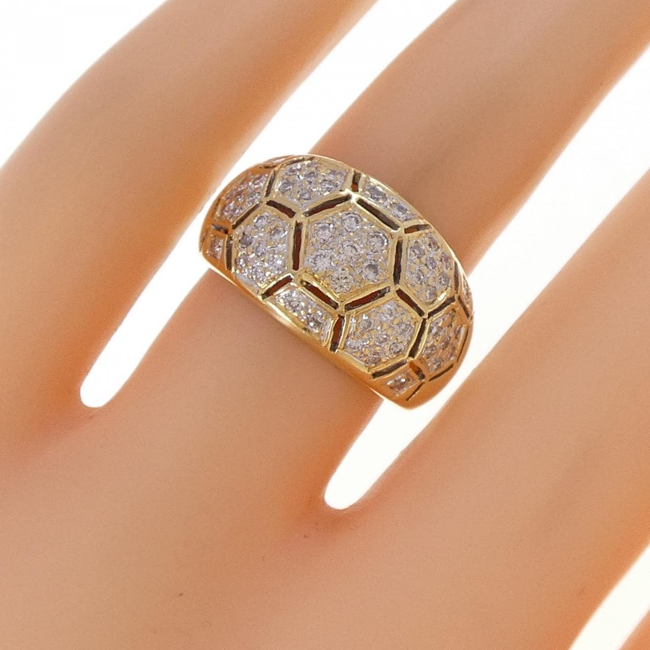 K18YG/K18WG ダイヤモンド リング 0.46CT