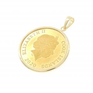 K18YG(枠) コイン ペンダント