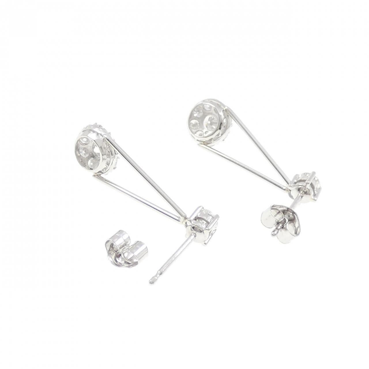 PT900 ダイヤモンド ピアス 1.08CT