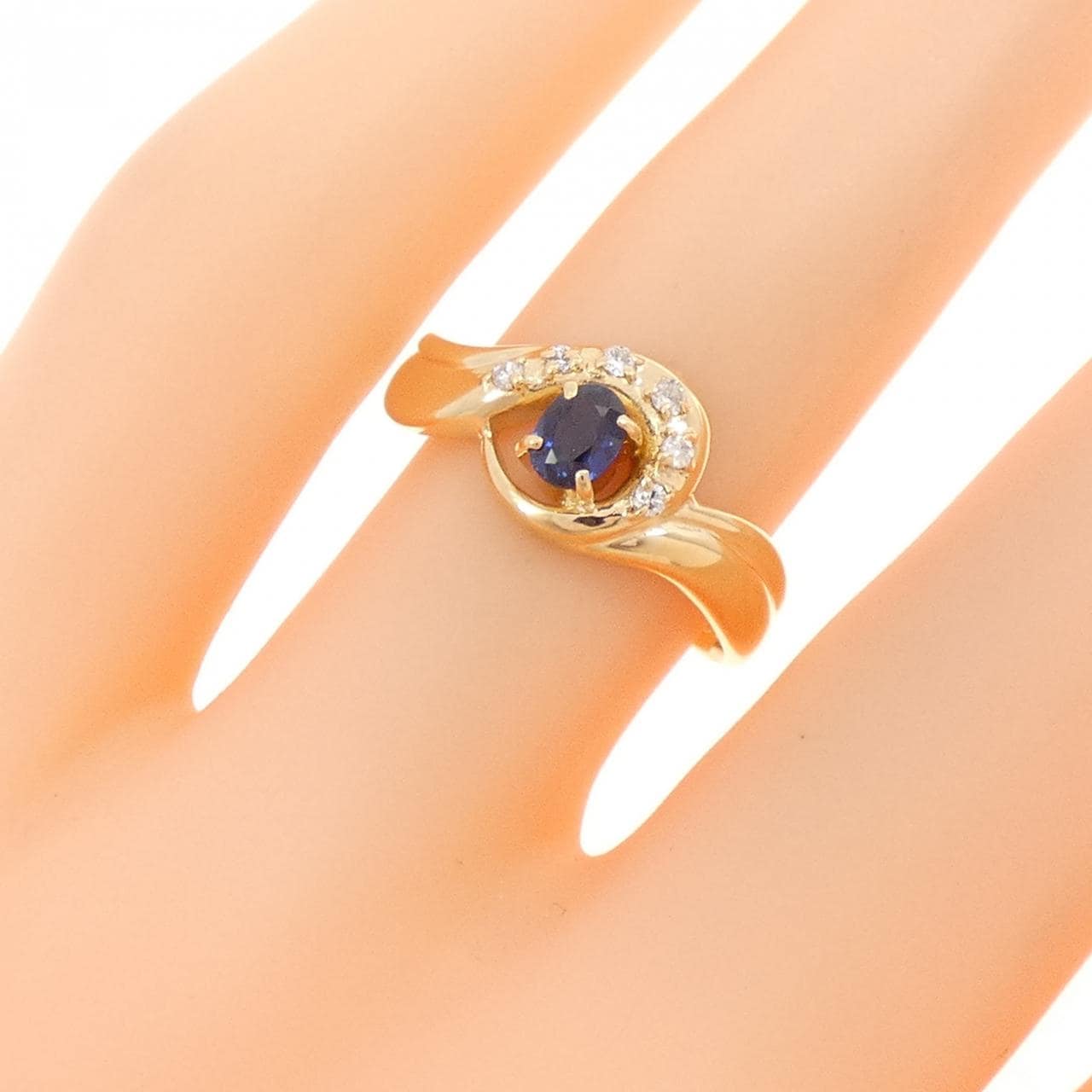 K18YG サファイヤ リング 0.24CT
