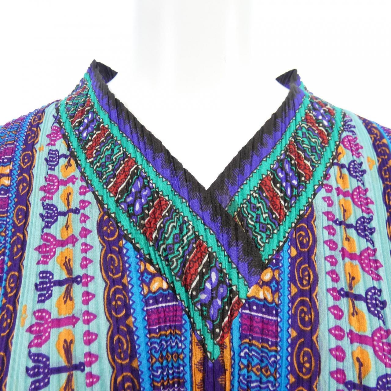 【ヴィンテージ】プリーツプリーズ PLEATS PLEASE 2004 エスニックプリント PP41-JK812 7559042 トップス