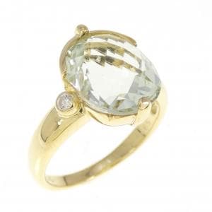 K18YG クオーツ リング 3.65CT