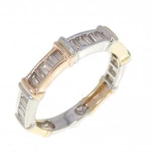 K18スリーカラー ダイヤモンド リング 0.45CT
