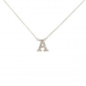 K10YG イニシャルA ダイヤモンド ネックレス 0.05CT
