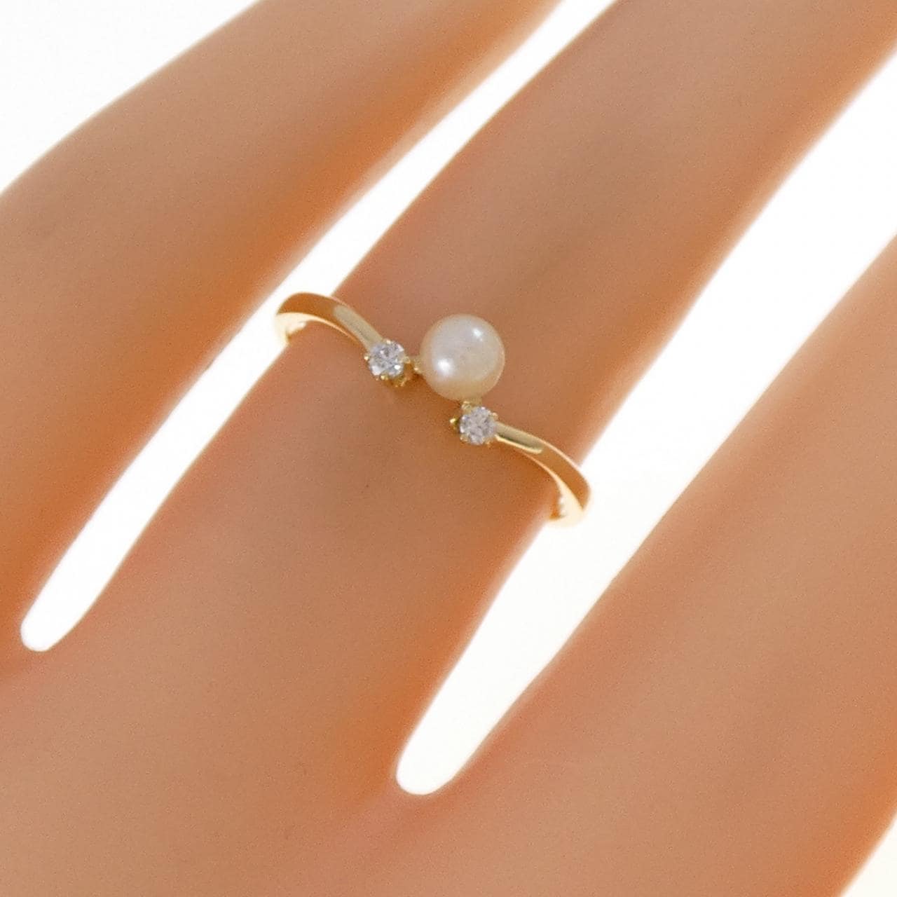 K18YG アコヤパール リング 3.7mm