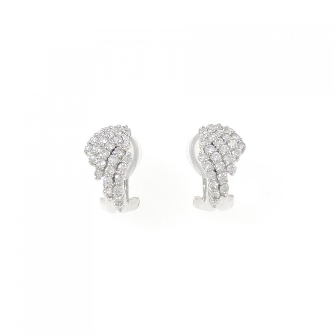 K18WG ダイヤモンド ピアス/イヤリング 1.00CT