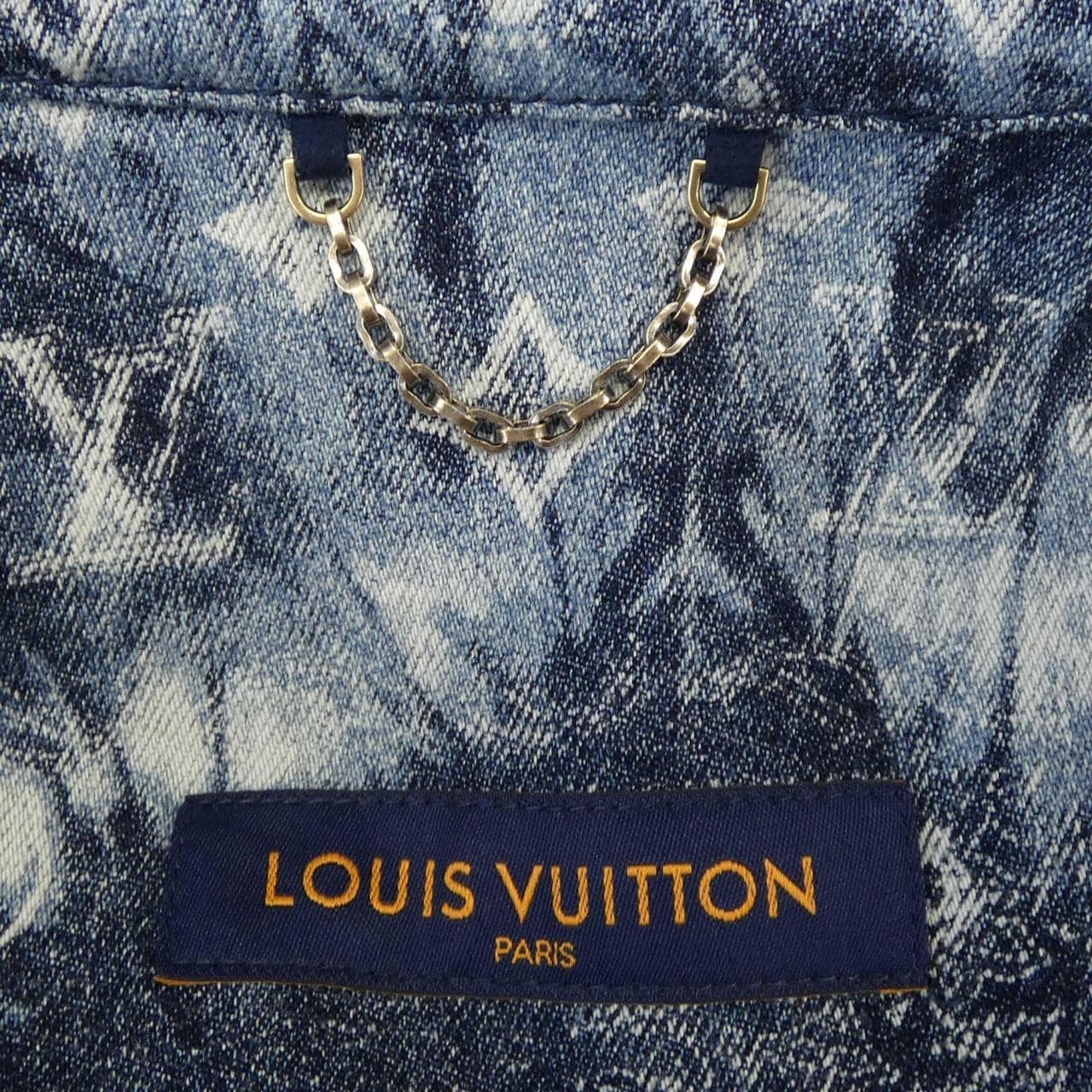 ルイヴィトン LOUIS VUITTON モノグラムバンダナショートスリーブデニムシャツ HNS17XNW2 S/Sシャツ
