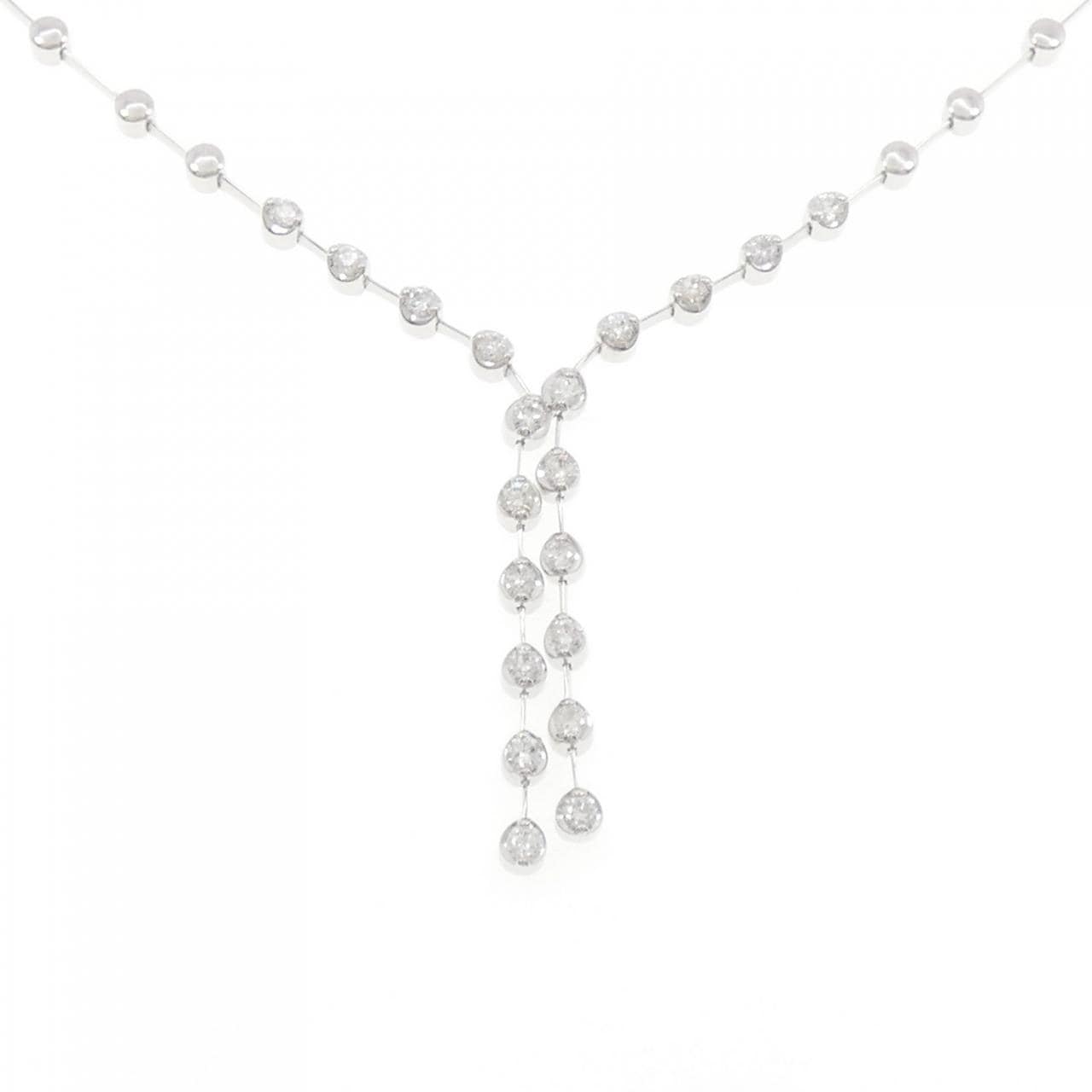 K18WG ダイヤモンド ネックレス 1.00CT