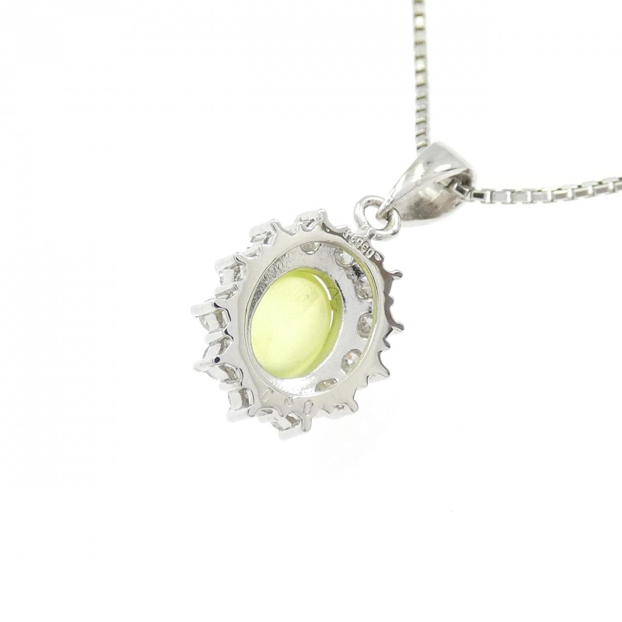 PT900/PT850 クリソベリルキャッツアイ ネックレス 1.41CT