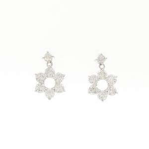 K18WG ダイヤモンド ピアス 1.24CT