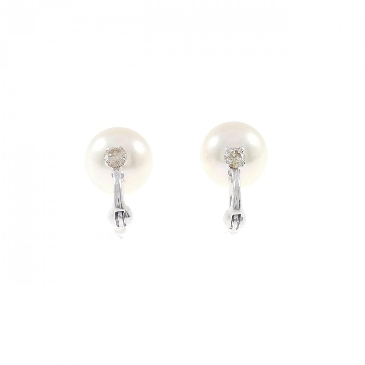 K18WG Akoya pearl earrings 8.5mm