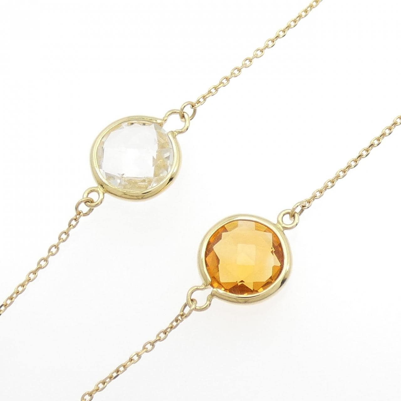 K18YG カラーストーン ネックレス