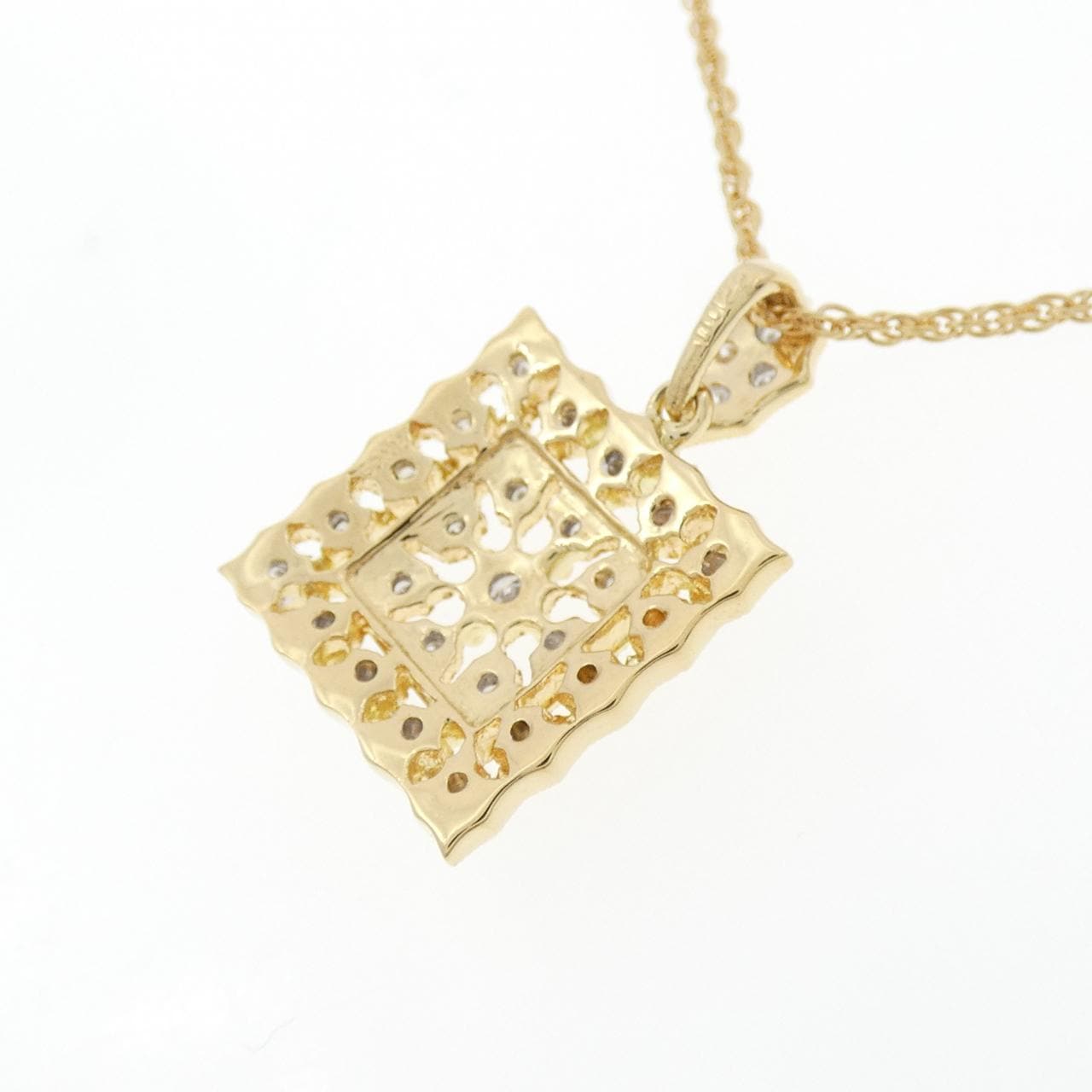 K18YG/K18WG ダイヤモンド ネックレス 0.22CT