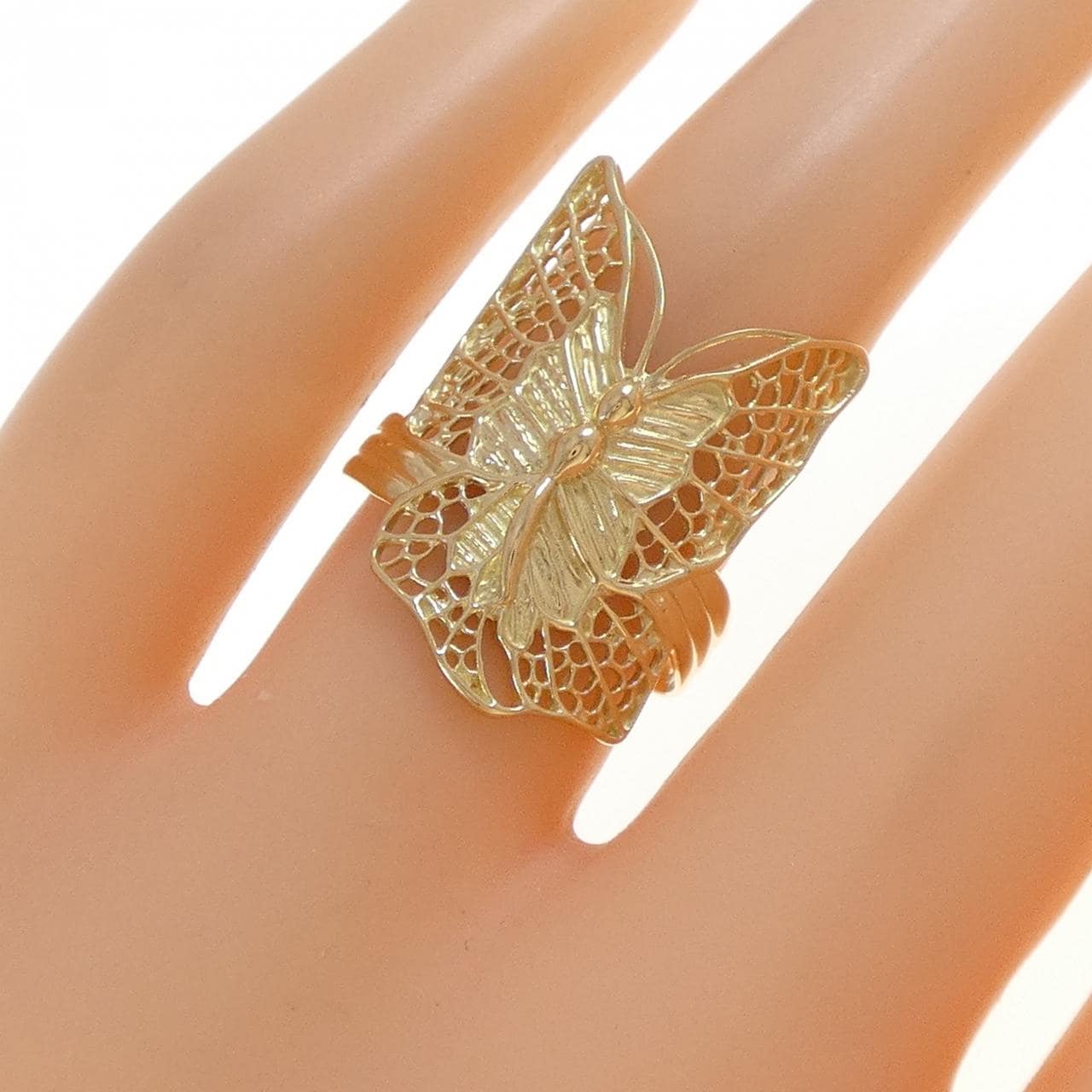 K18YG バタフライ リング