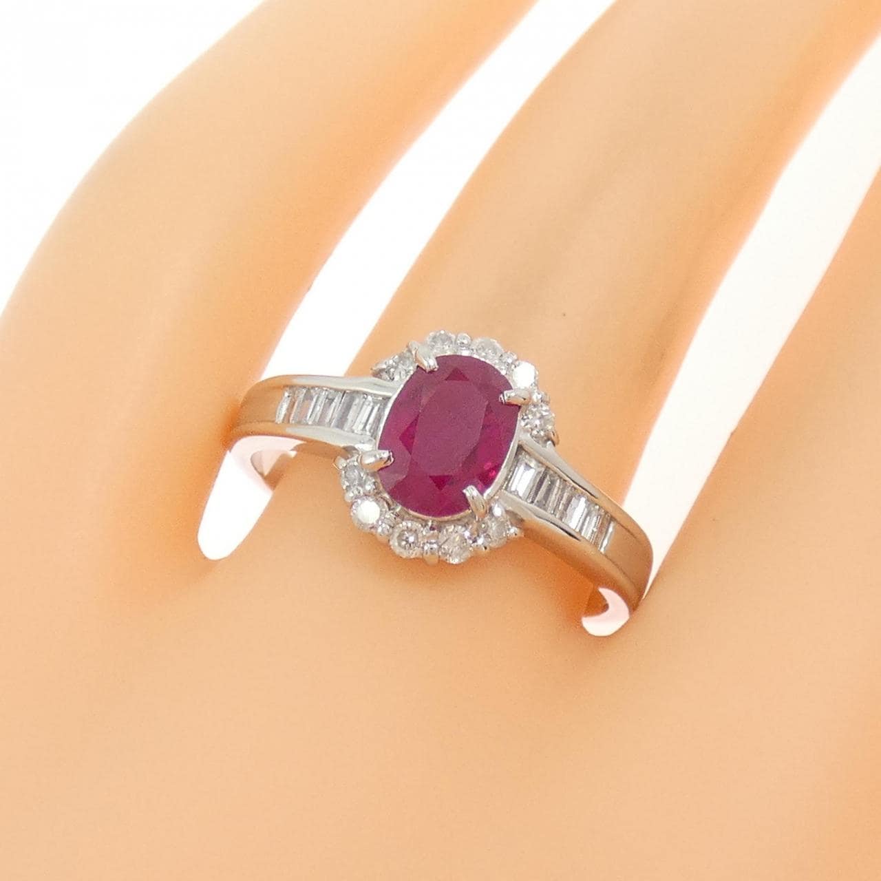 PT900 ルビー リング 1.18CT