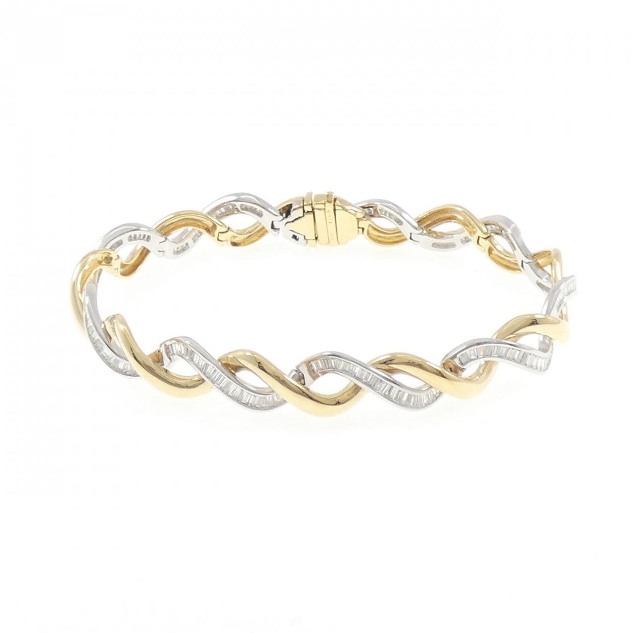 750YG/750WG ダイヤモンド ブレスレット 3.03CT