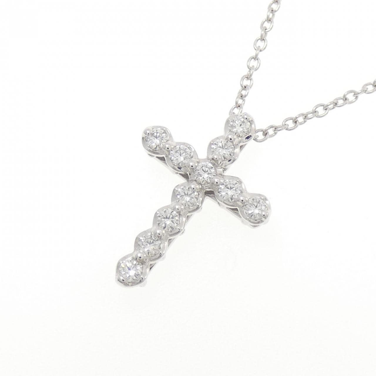 ポンテヴェキオ クロス ダイヤモンド ネックレス 0.20CT