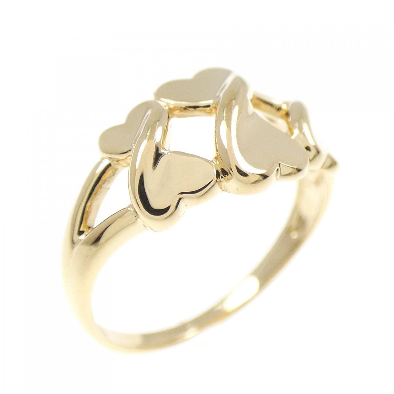 K18YG heart ring