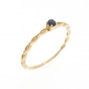 K18YG サファイヤ ピンキー リング