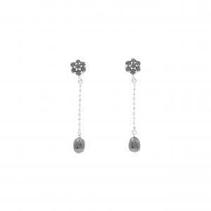 K18WG ダイヤモンド ピアス 0.90CT