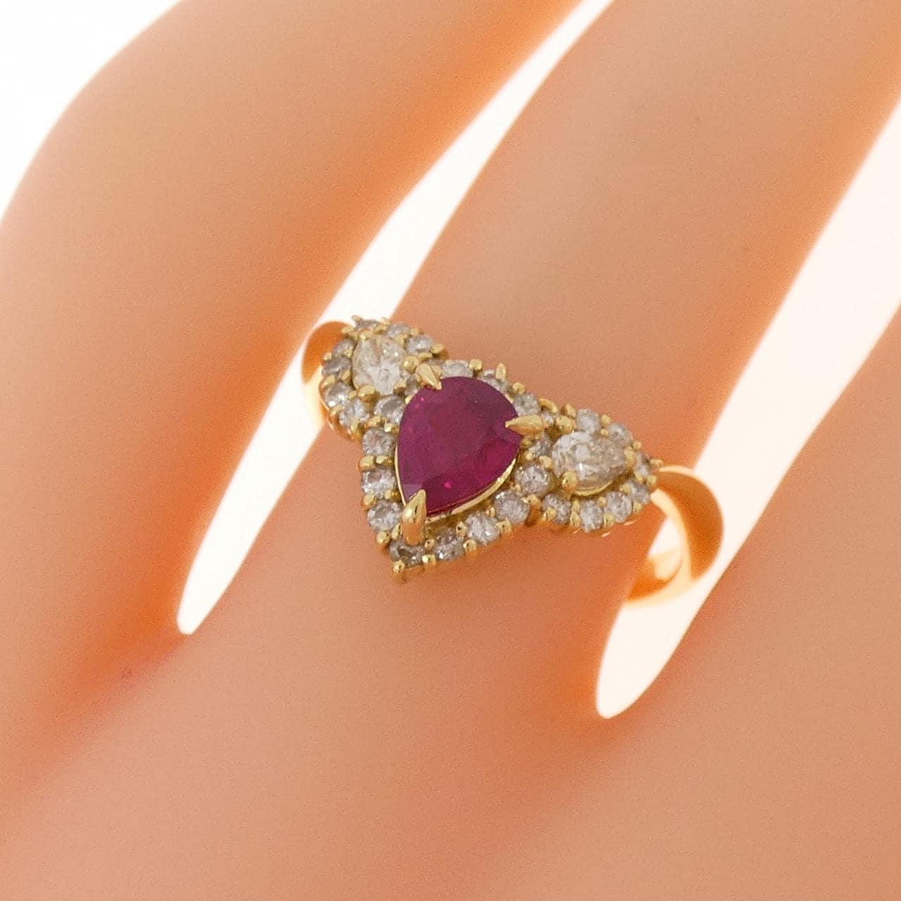 K18YG红宝石戒指0.59CT