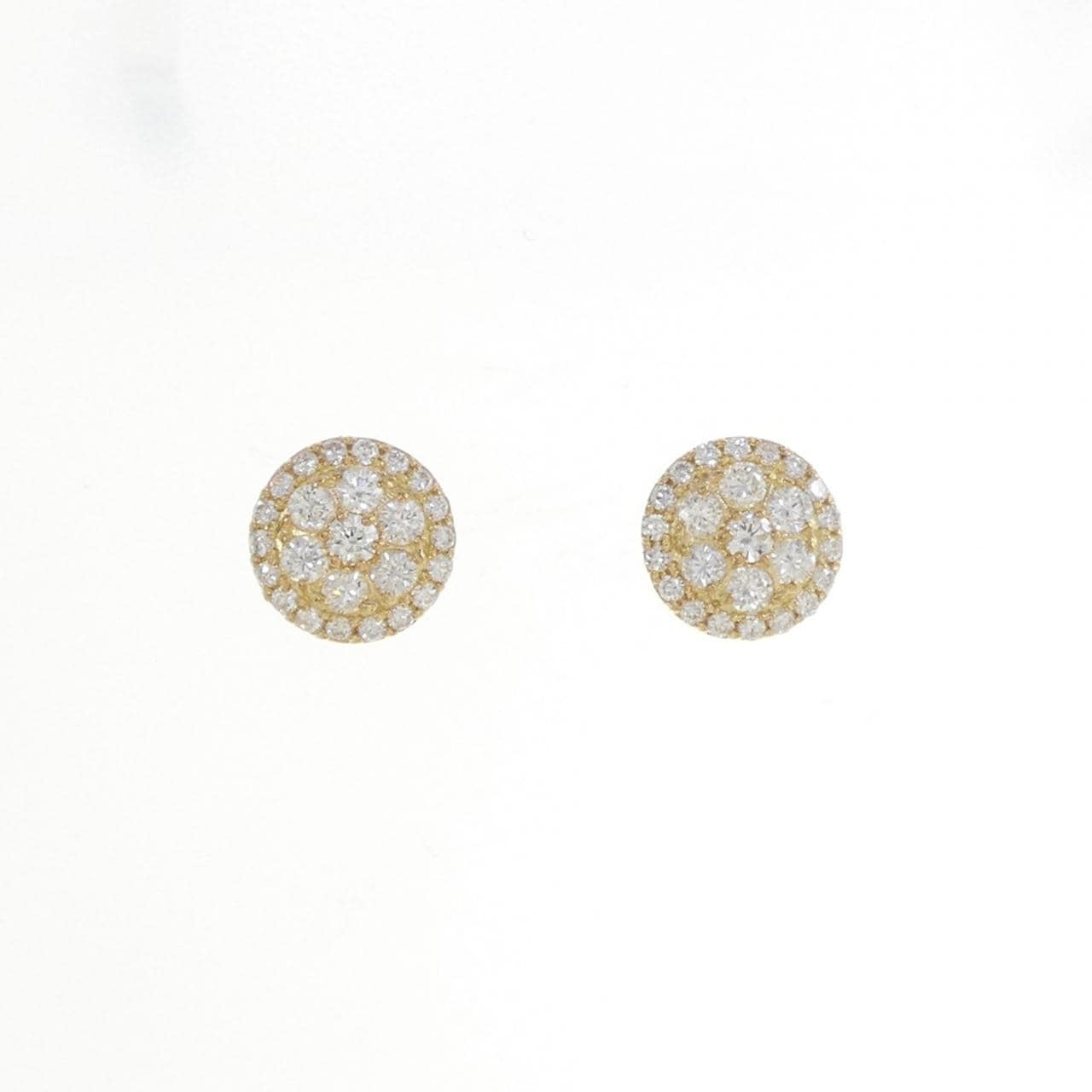 [再加工款] K18YG钻石耳环0.60CT