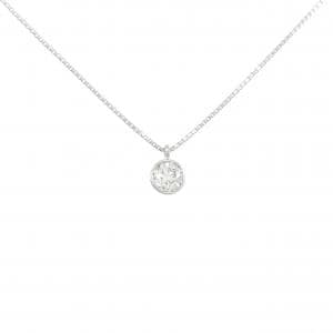PT900/PT850 ソリティア ダイヤモンド ネックレス 0.322CT